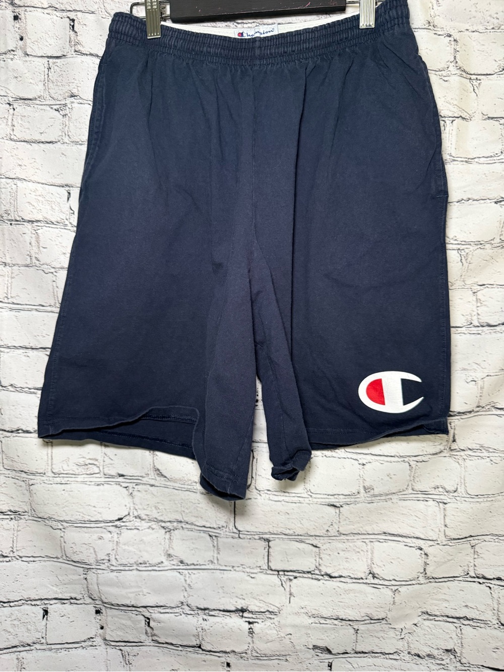 Champion. Navy shorts. Size L